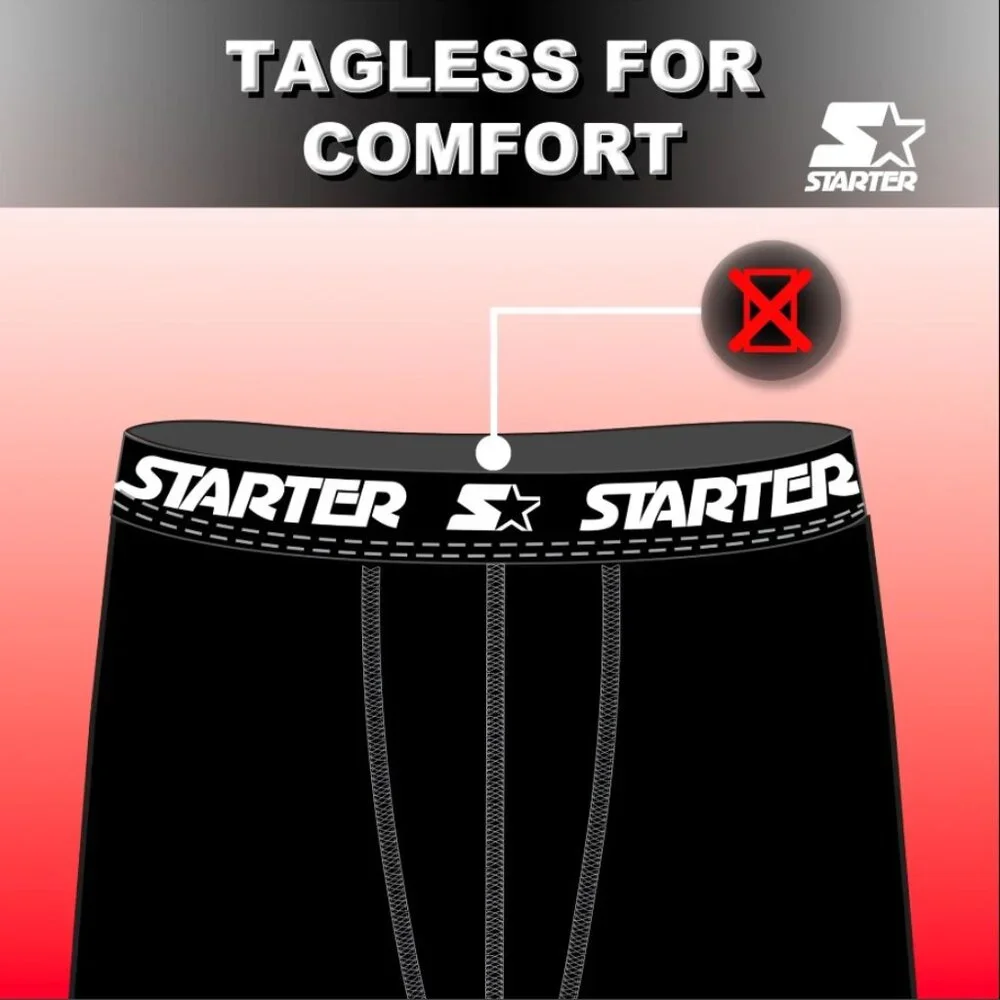 NEW Starter Men’s Active Performance Boxer Briefs Underwear 6 Pack Set of 6 S Si